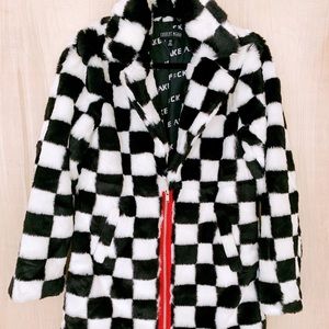 Current Mood faux fur coat